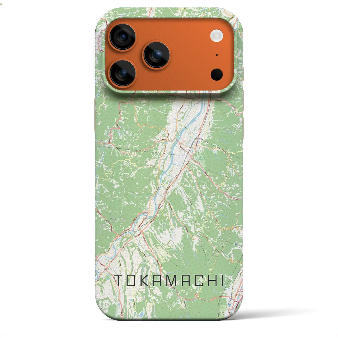 【十日町（新潟県）】地図柄iPhoneケース（バックカバータイプ）