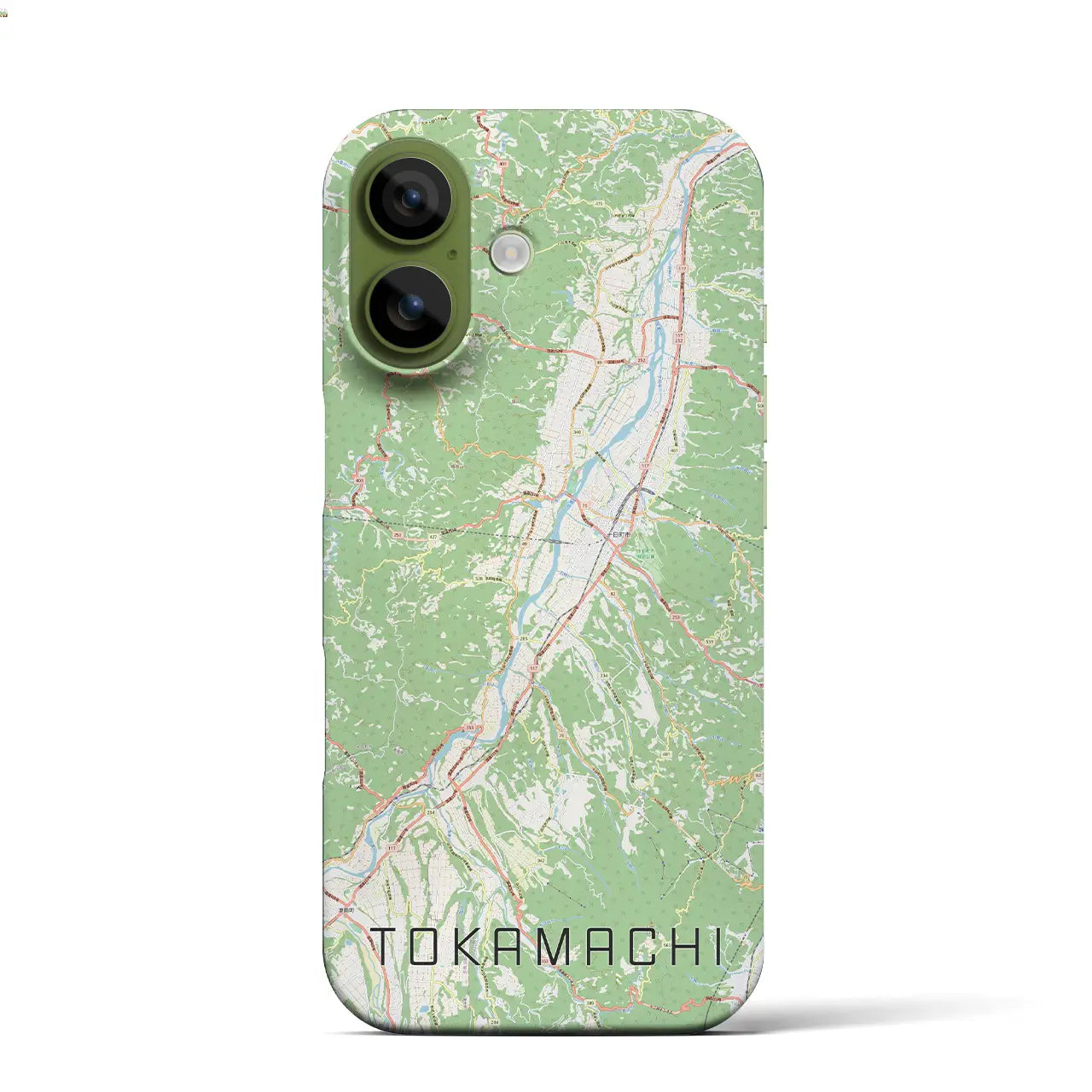 【十日町（新潟県）】地図柄iPhoneケース（バックカバータイプ）