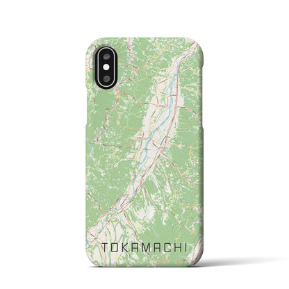 【十日町（新潟県）】地図柄iPhoneケース（バックカバータイプ）