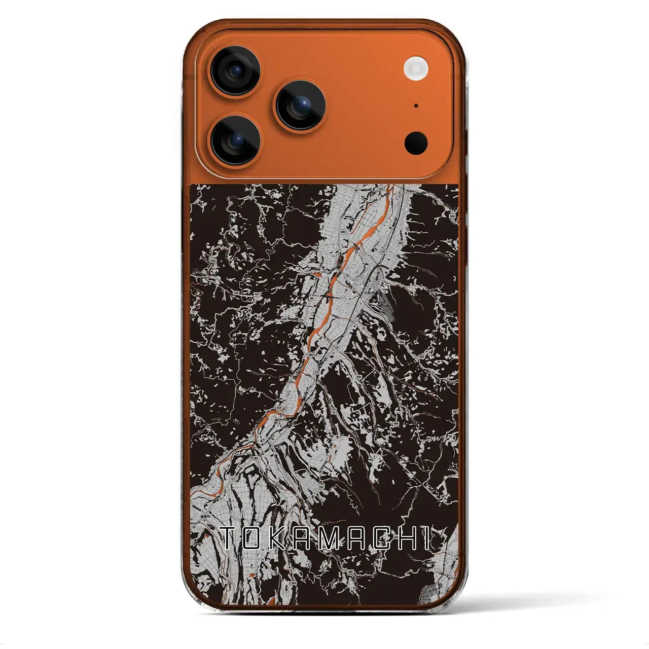 【十日町（新潟県）】地図柄iPhoneケース（クリアタイプ）