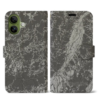 【十日町（新潟県）】地図柄iPhoneケース（手帳タイプ）