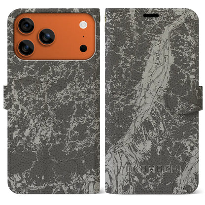 【十日町（新潟県）】地図柄iPhoneケース（手帳タイプ）