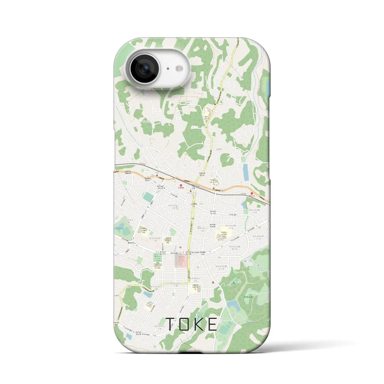 【土気（千葉県）】地図柄iPhoneケース（バックカバータイプ）