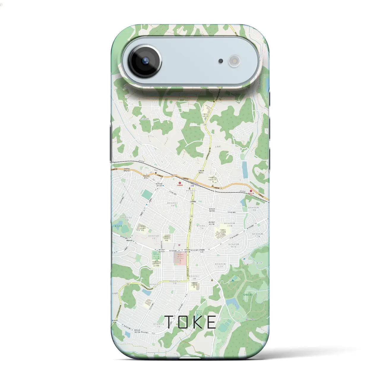 【土気（千葉県）】地図柄iPhoneケース（バックカバータイプ）