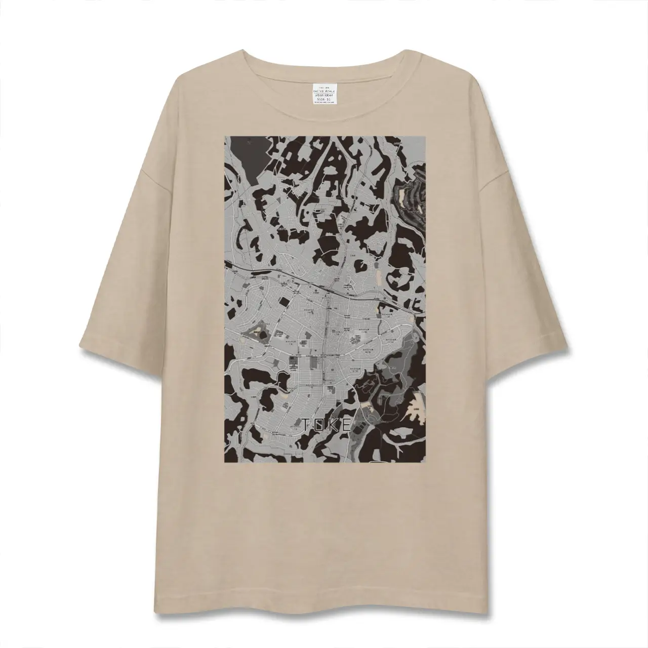 【土気（千葉県）】地図柄ビッグシルエットTシャツ