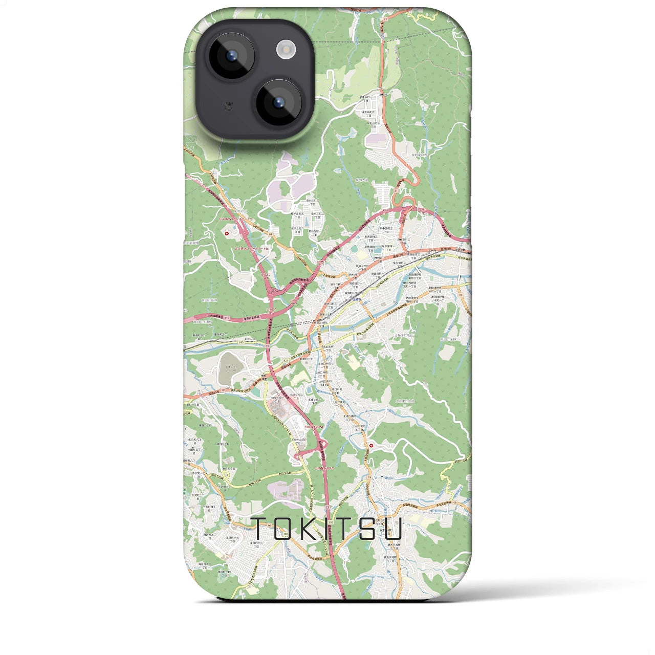 【土岐津（岐阜県）】地図柄iPhoneケース（バックカバータイプ）