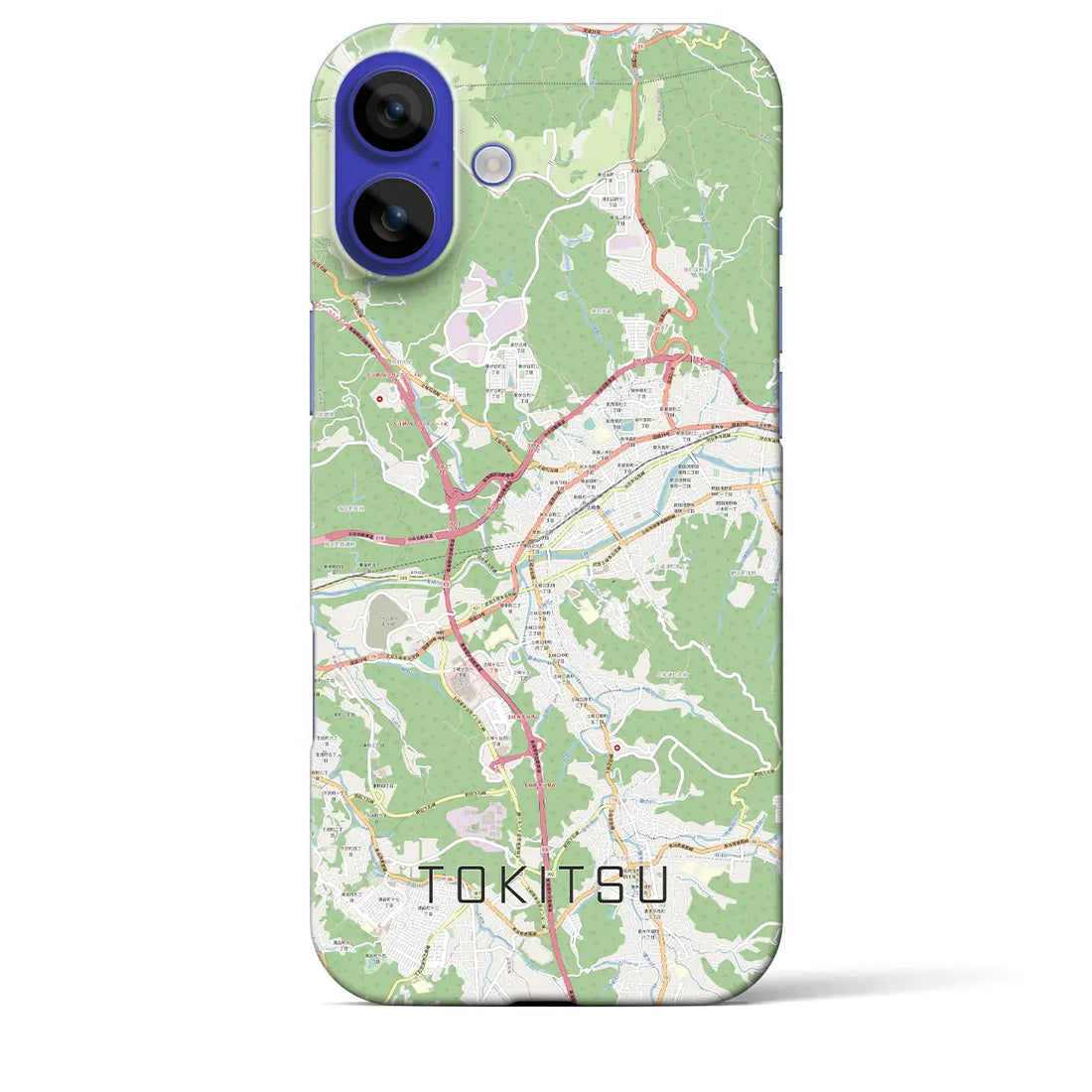 【土岐津(岐阜県)】地図柄iPhoneケース(バックカバータイプ)ナチュラル・iPhone 16 Pro Max 用