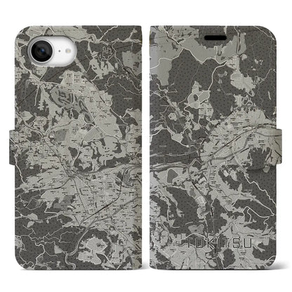 【土岐津（岐阜県）】地図柄iPhoneケース（手帳タイプ）