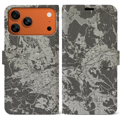 【土岐津（岐阜県）】地図柄iPhoneケース（手帳タイプ）