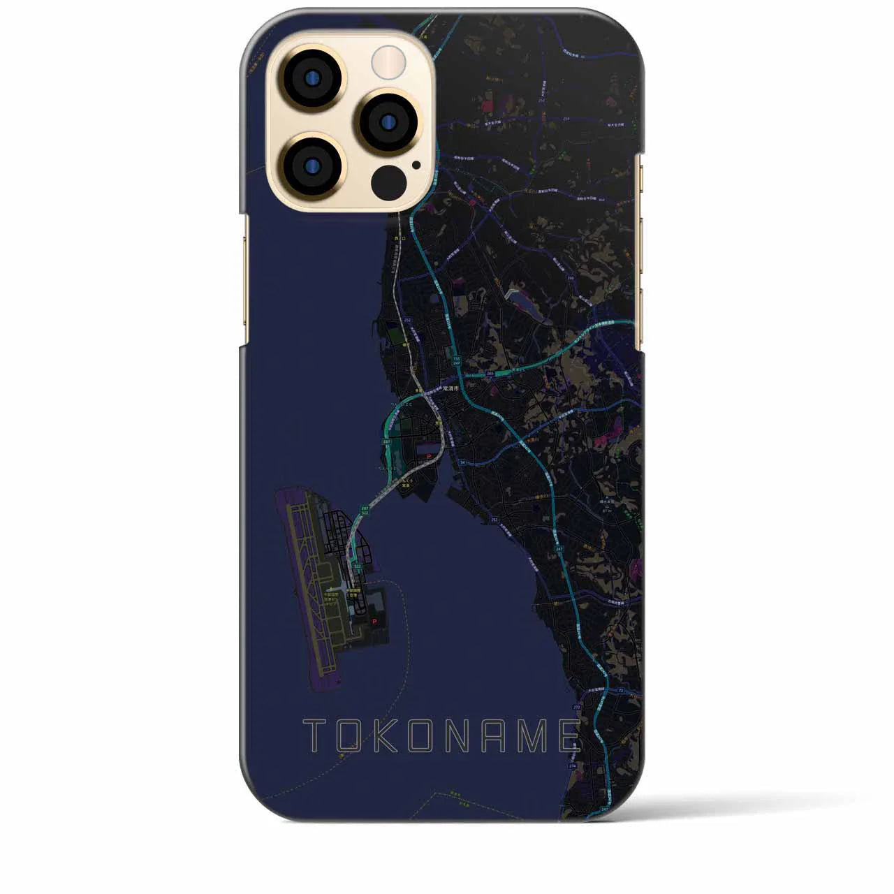 【常滑（愛知県）】地図柄iPhoneケース（バックカバータイプ）