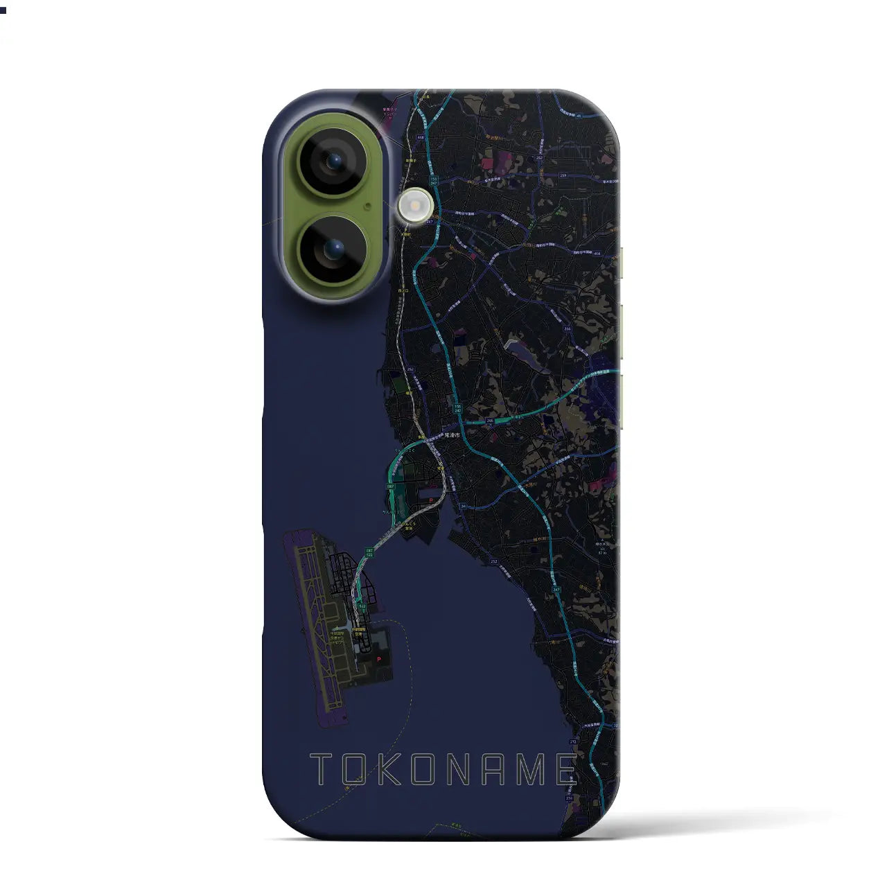 【常滑（愛知県）】地図柄iPhoneケース（バックカバータイプ）