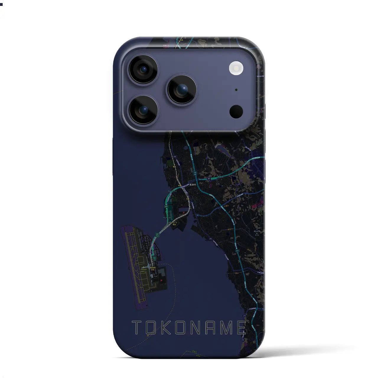 【常滑（愛知県）】地図柄iPhoneケース（バックカバータイプ）