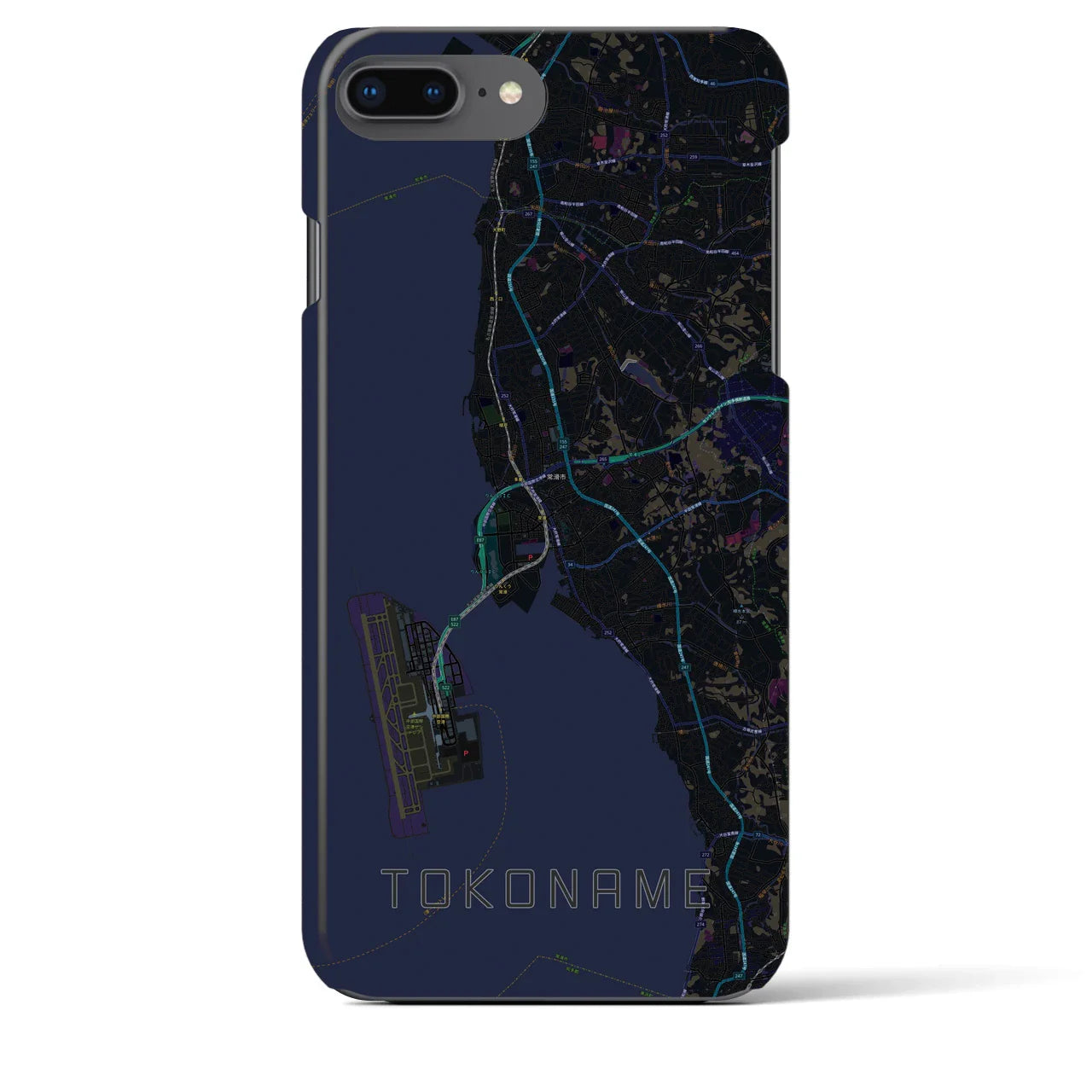 【常滑（愛知県）】地図柄iPhoneケース（バックカバータイプ）