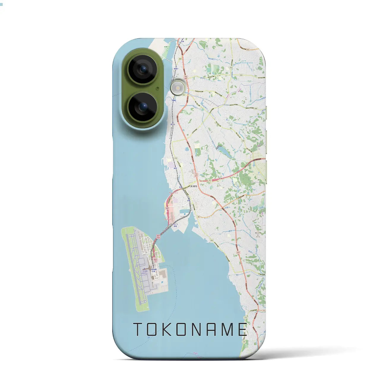 【常滑（愛知県）】地図柄iPhoneケース（バックカバータイプ）