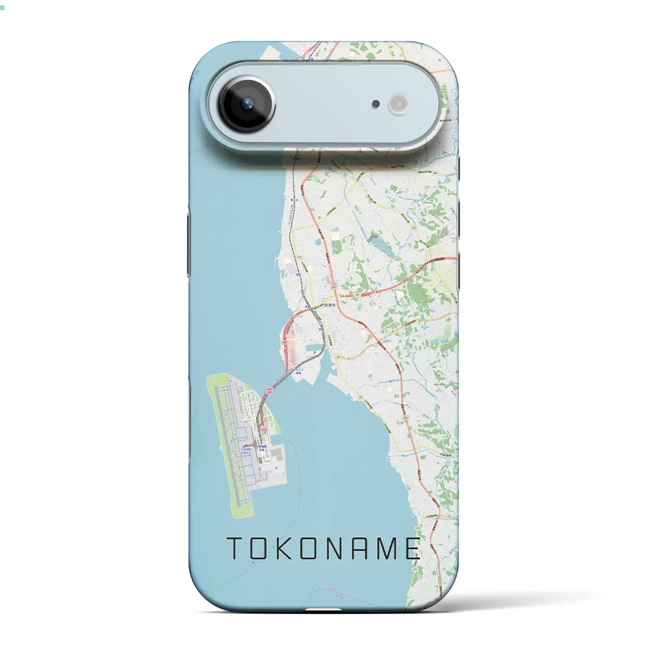 【常滑（愛知県）】地図柄iPhoneケース（バックカバータイプ）