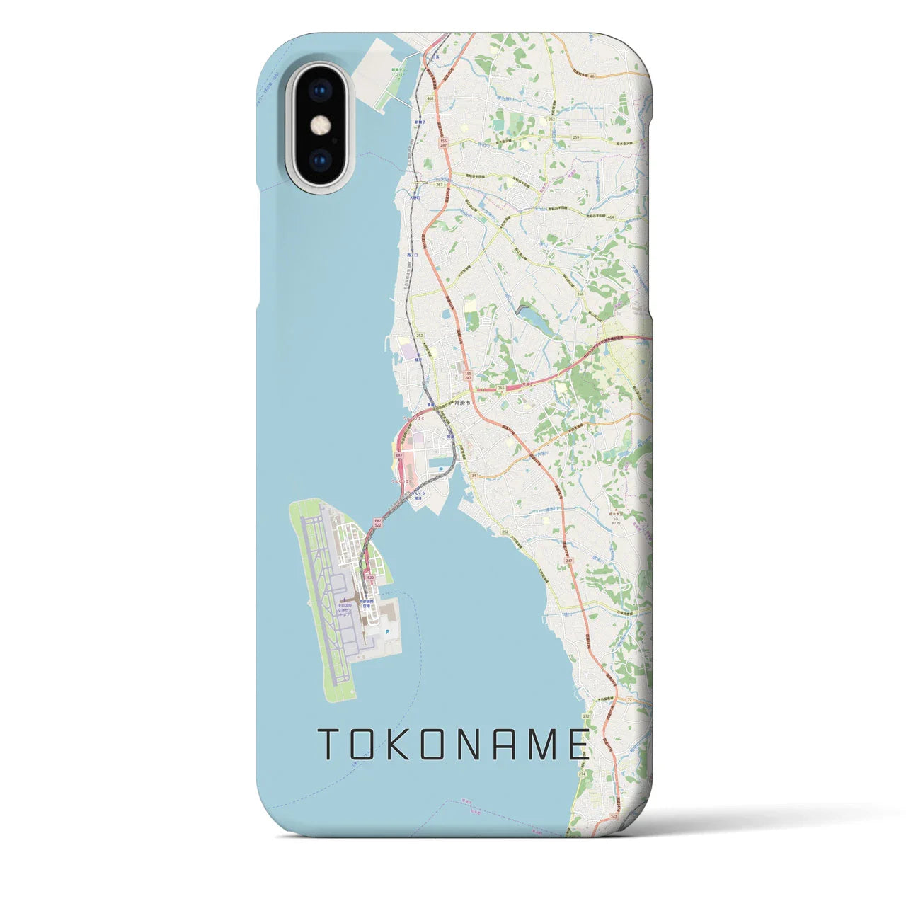 【常滑（愛知県）】地図柄iPhoneケース（バックカバータイプ）