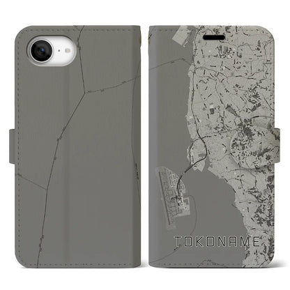 【常滑（愛知県）】地図柄iPhoneケース（手帳タイプ）