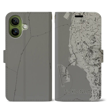 【常滑（愛知県）】地図柄iPhoneケース（手帳タイプ）