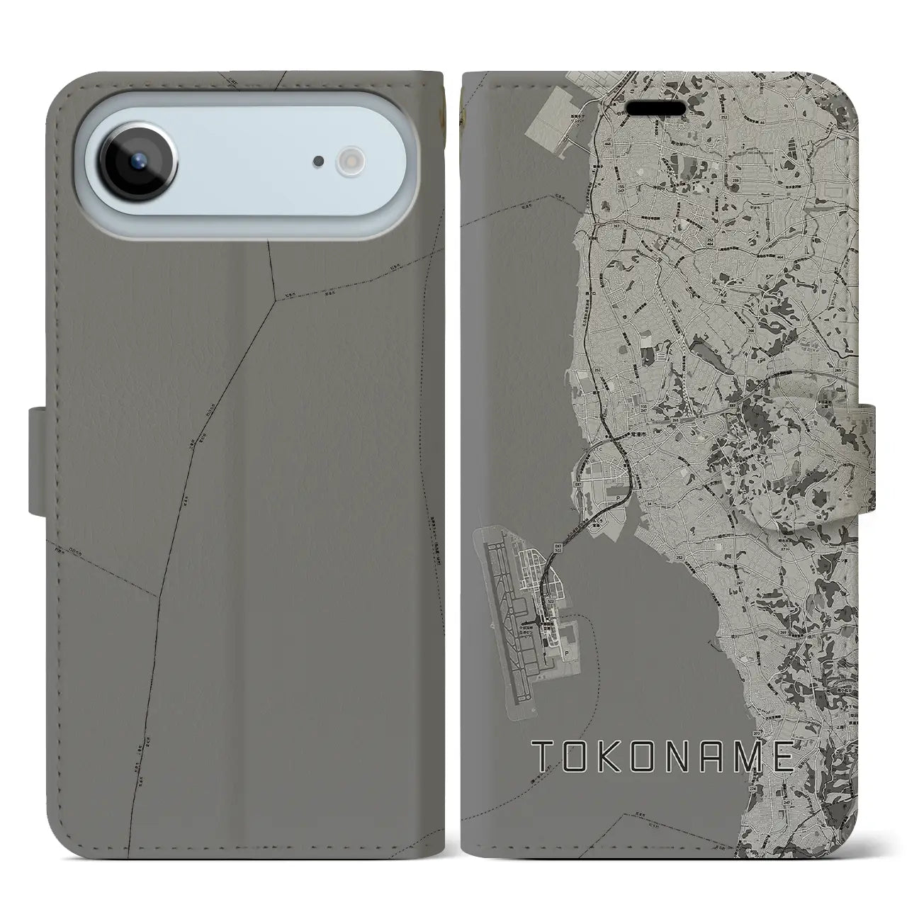 【常滑（愛知県）】地図柄iPhoneケース（手帳タイプ）