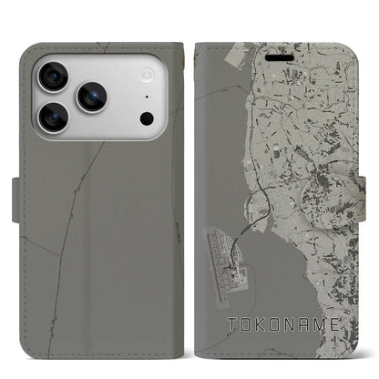 【常滑（愛知県）】地図柄iPhoneケース（手帳タイプ）