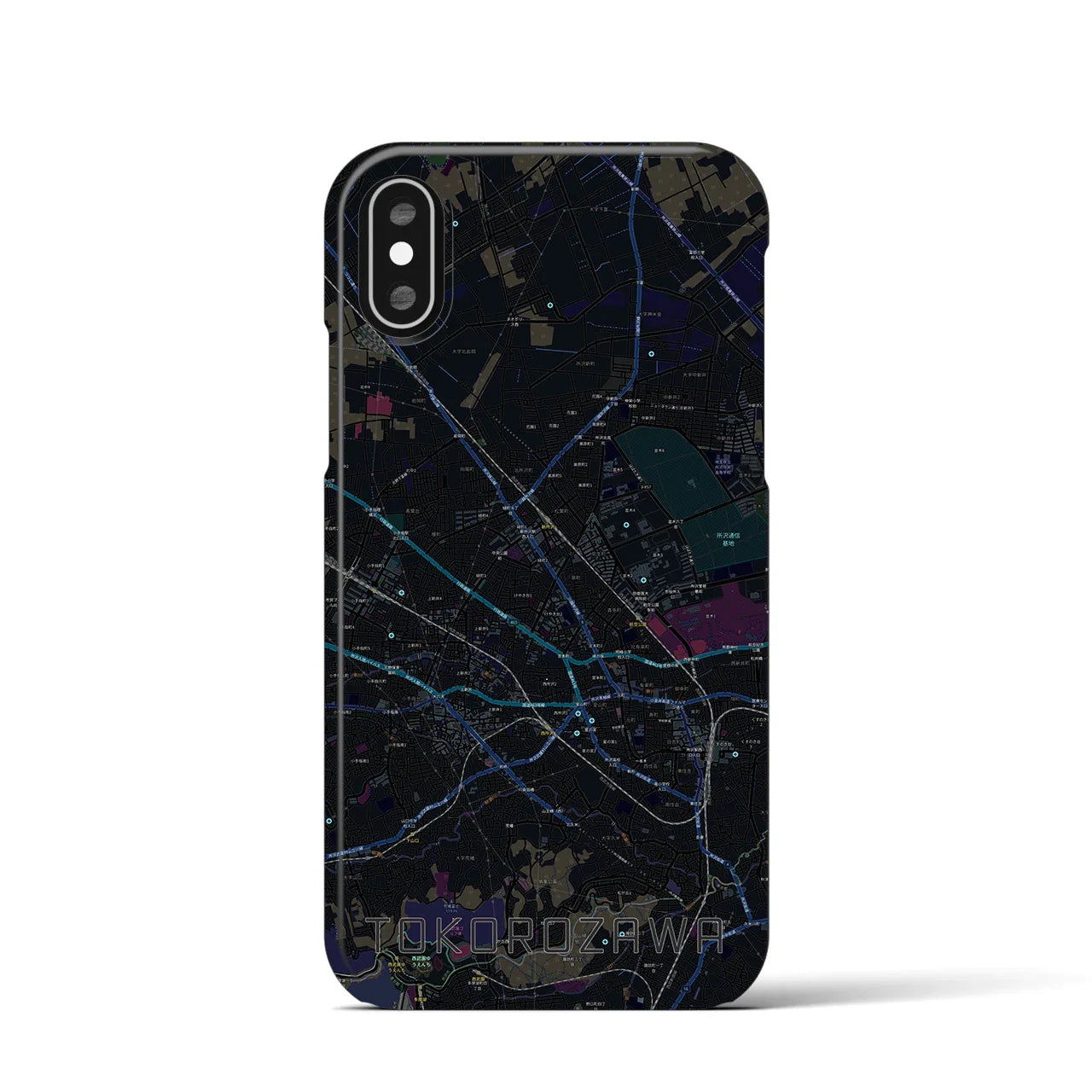 【所沢2（埼玉県）】地図柄iPhoneケース（バックカバータイプ）