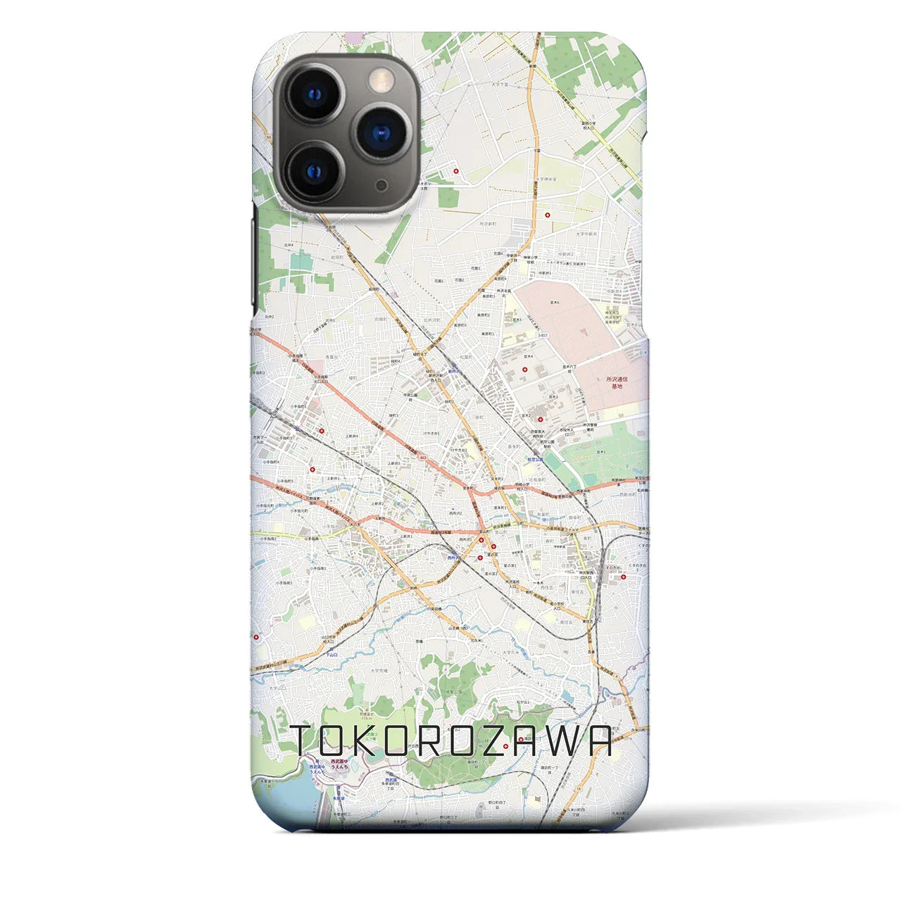 【所沢2（埼玉県）】地図柄iPhoneケース（バックカバータイプ）