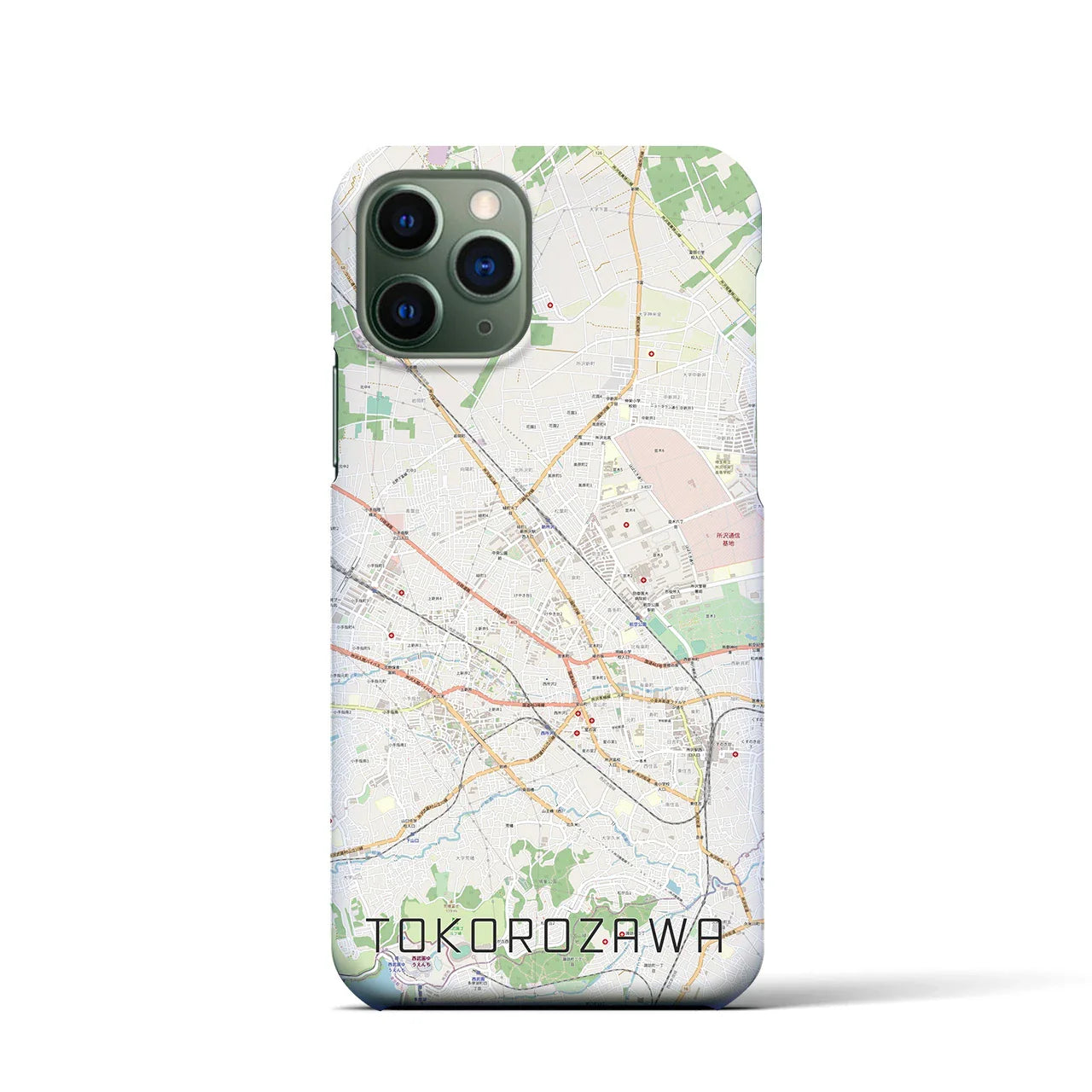 【所沢2（埼玉県）】地図柄iPhoneケース（バックカバータイプ）