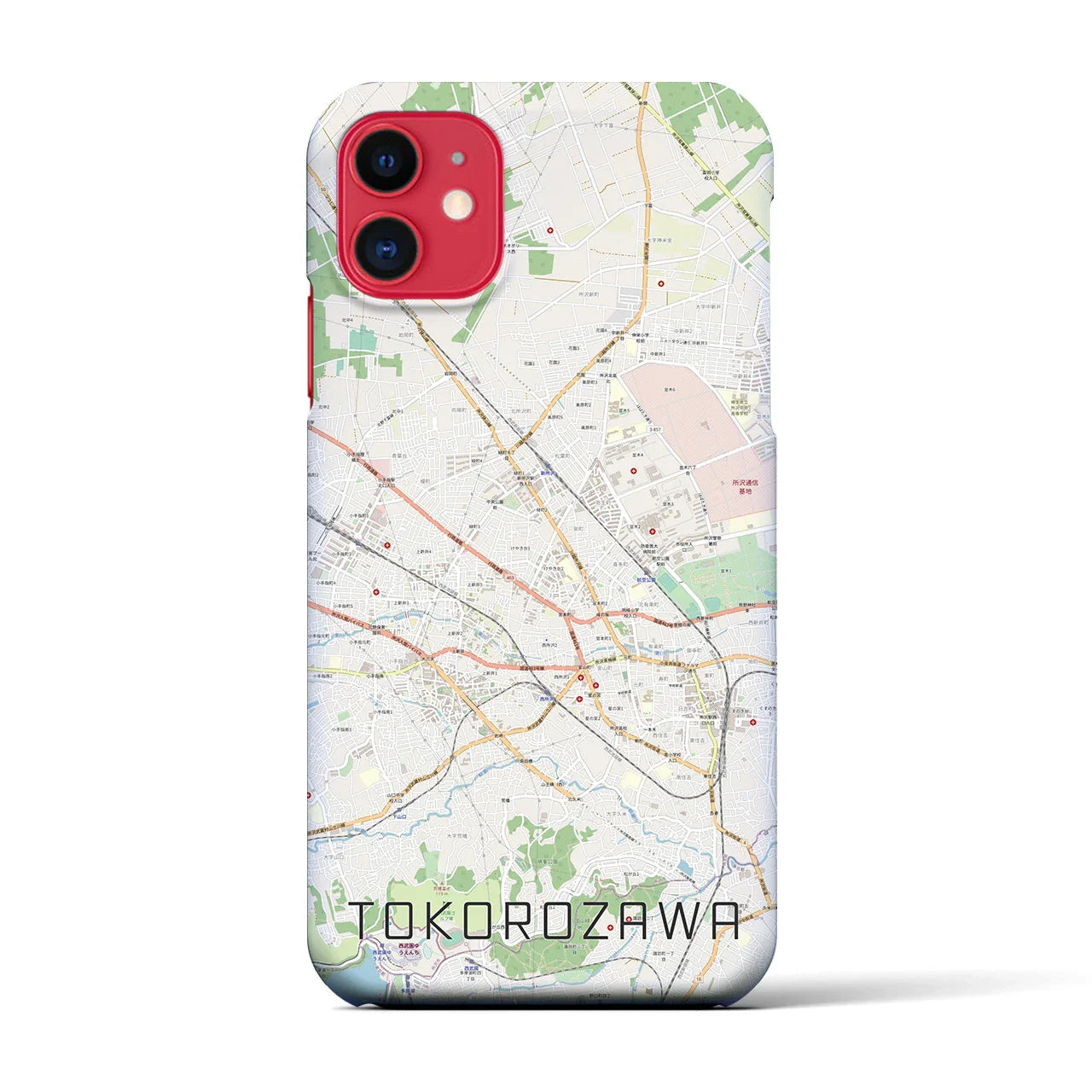【所沢2（埼玉県）】地図柄iPhoneケース（バックカバータイプ）