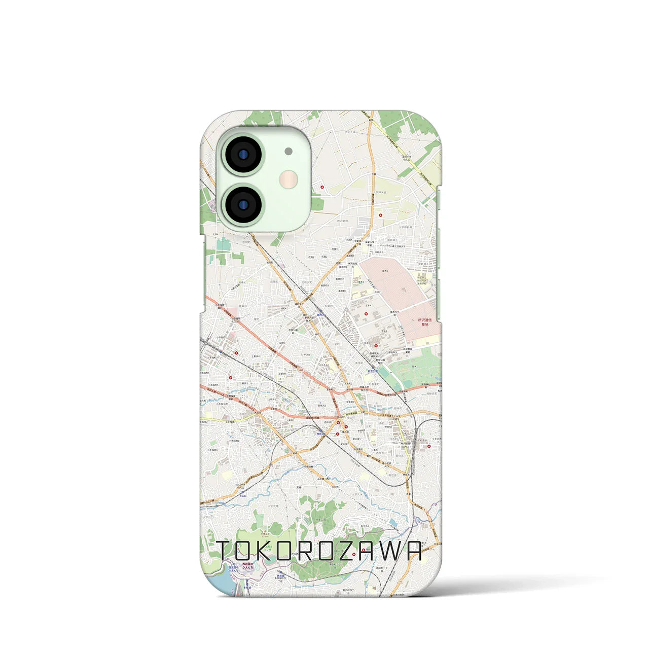【所沢2（埼玉県）】地図柄iPhoneケース（バックカバータイプ）