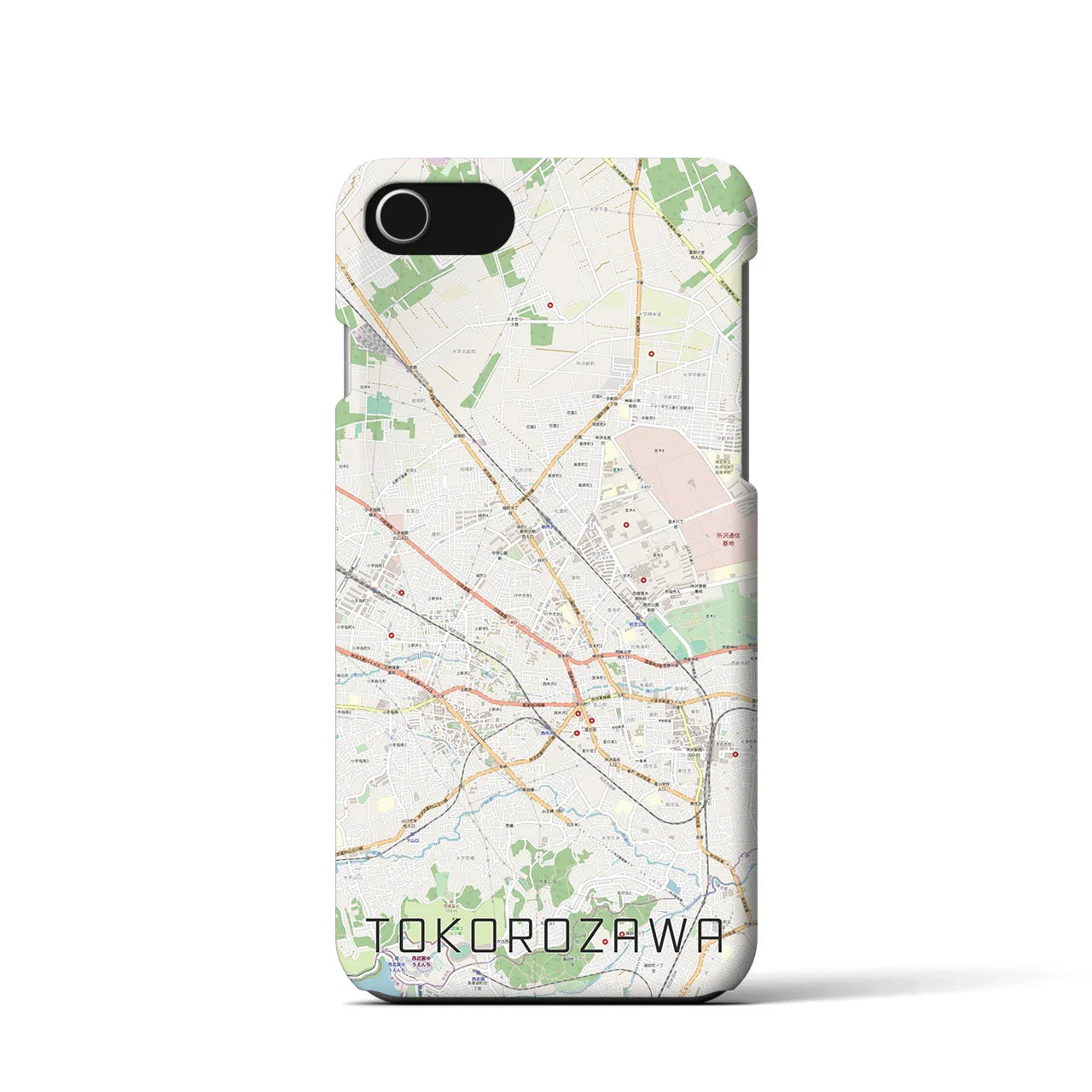 【所沢2（埼玉県）】地図柄iPhoneケース（バックカバータイプ）