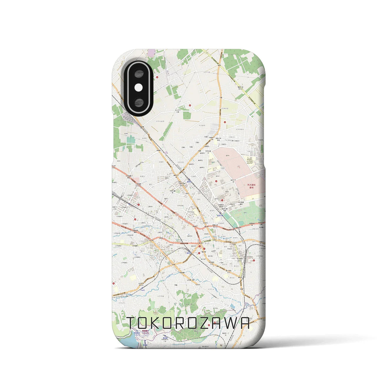 【所沢2（埼玉県）】地図柄iPhoneケース（バックカバータイプ）