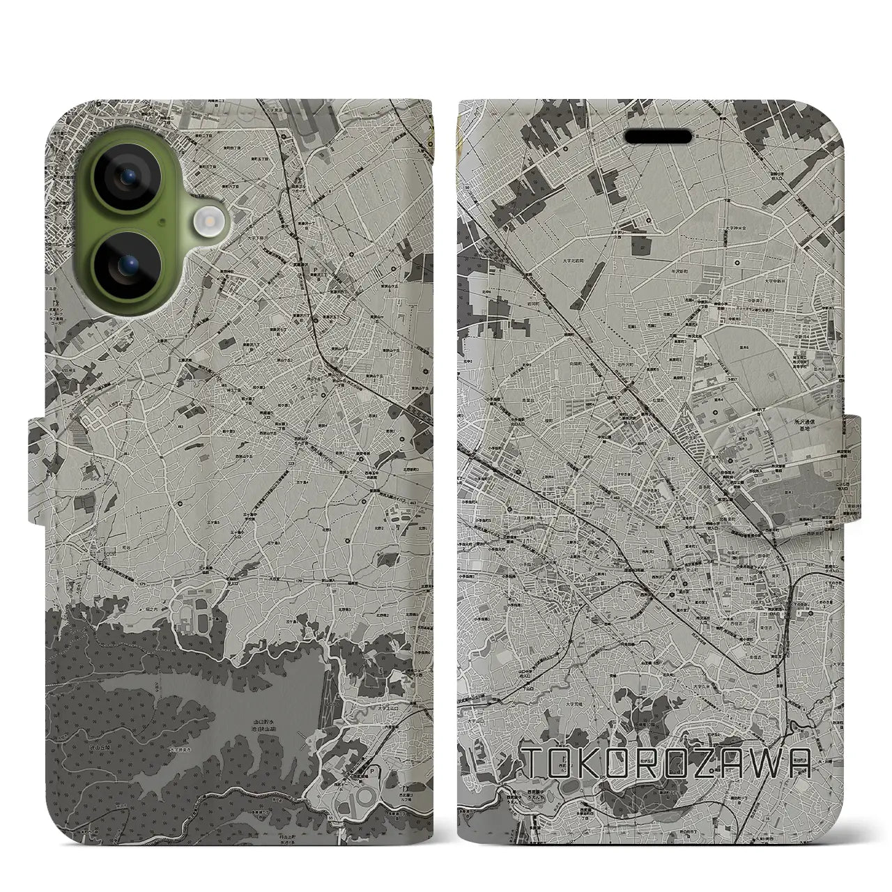 【所沢2（埼玉県）】地図柄iPhoneケース（手帳タイプ）