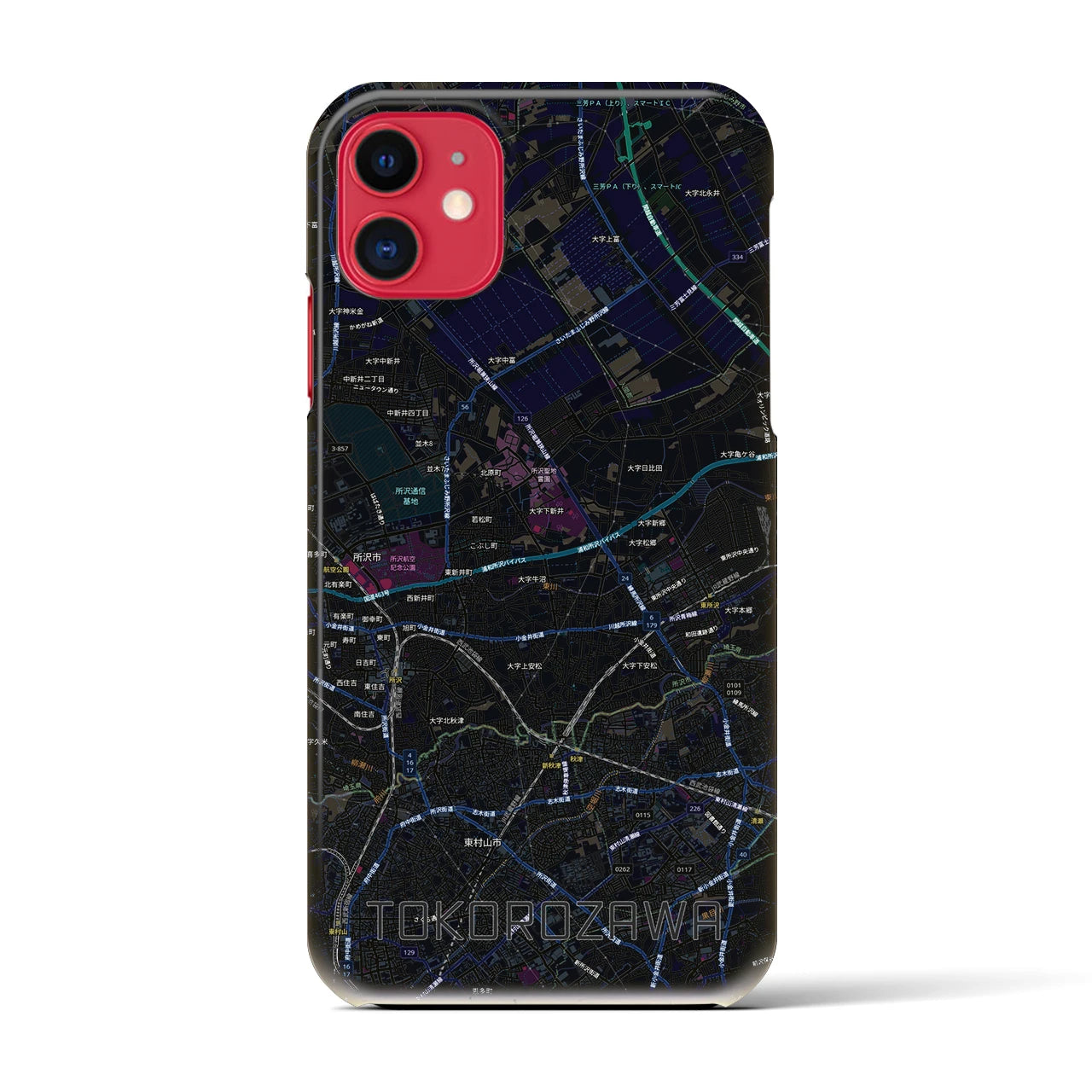 【所沢3（埼玉県）】地図柄iPhoneケース（バックカバータイプ）