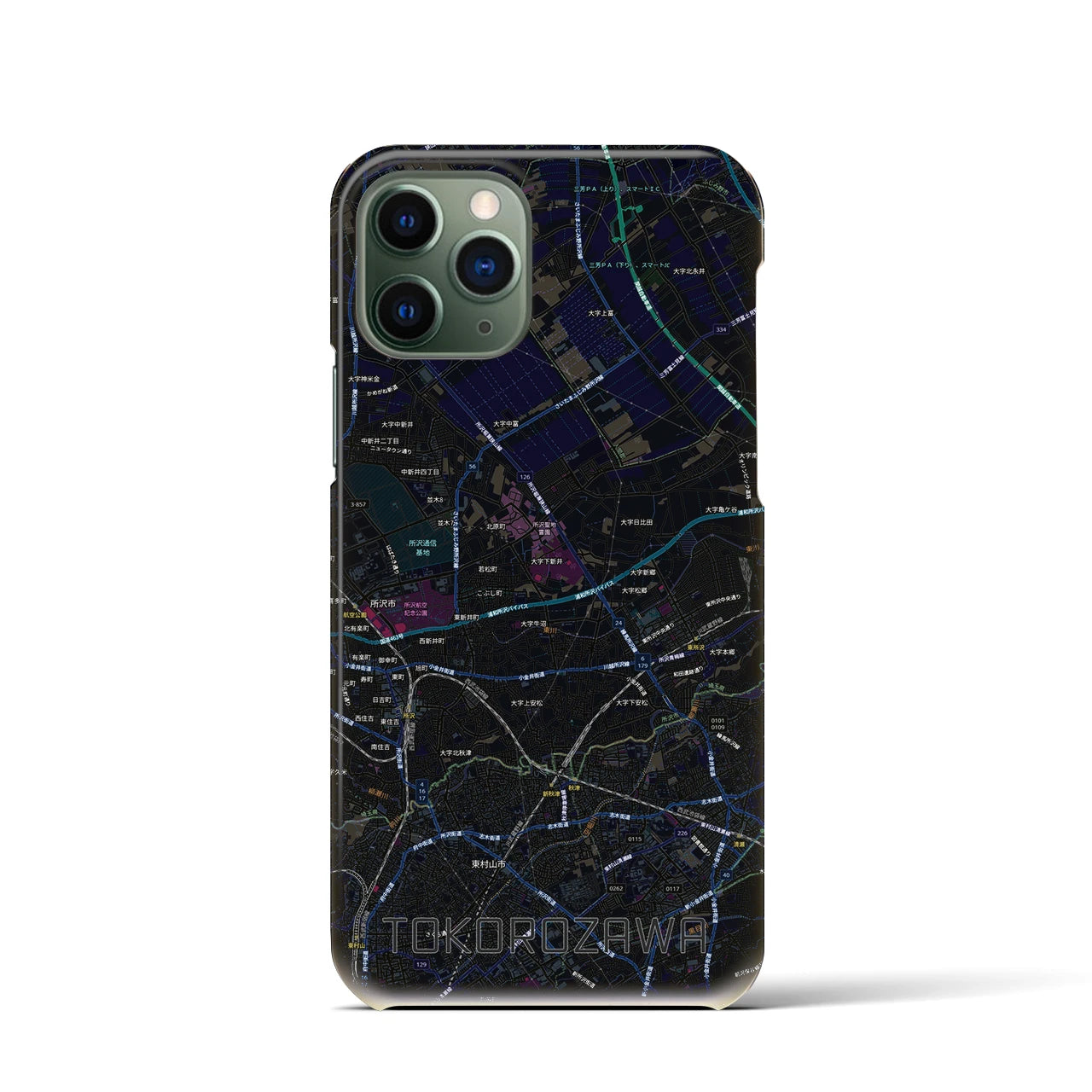 【所沢3（埼玉県）】地図柄iPhoneケース（バックカバータイプ）