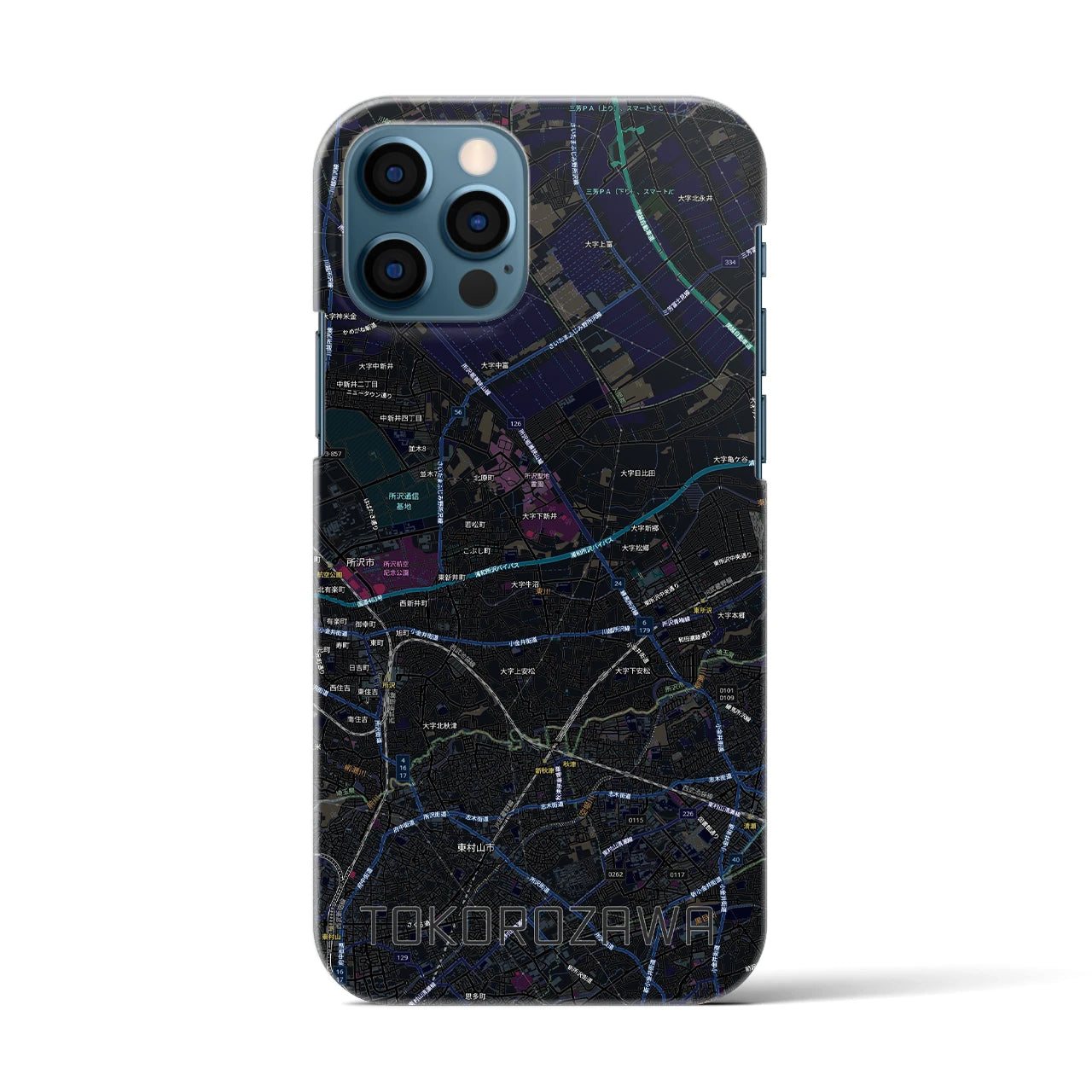 【所沢3（埼玉県）】地図柄iPhoneケース（バックカバータイプ）