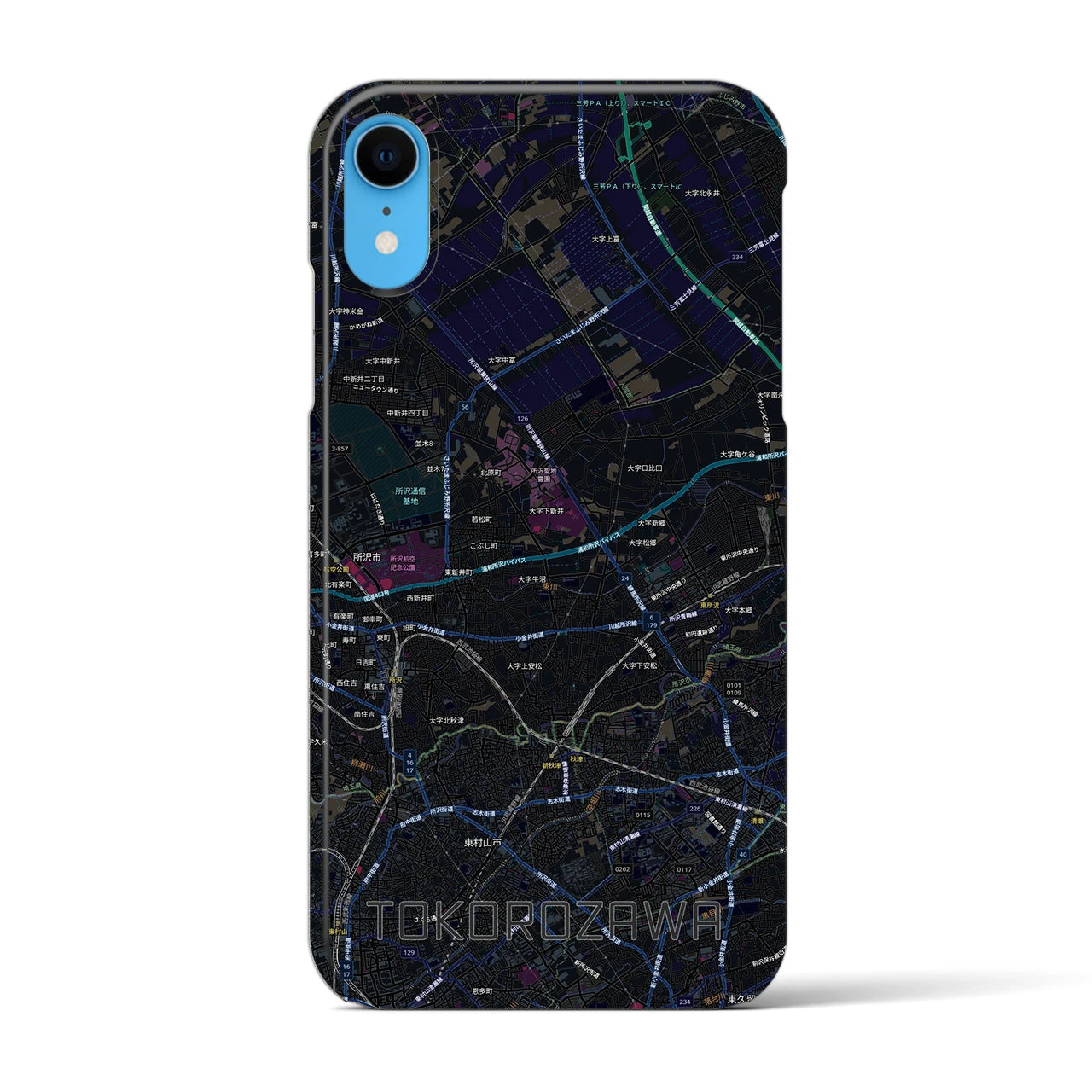 【所沢3（埼玉県）】地図柄iPhoneケース（バックカバータイプ）