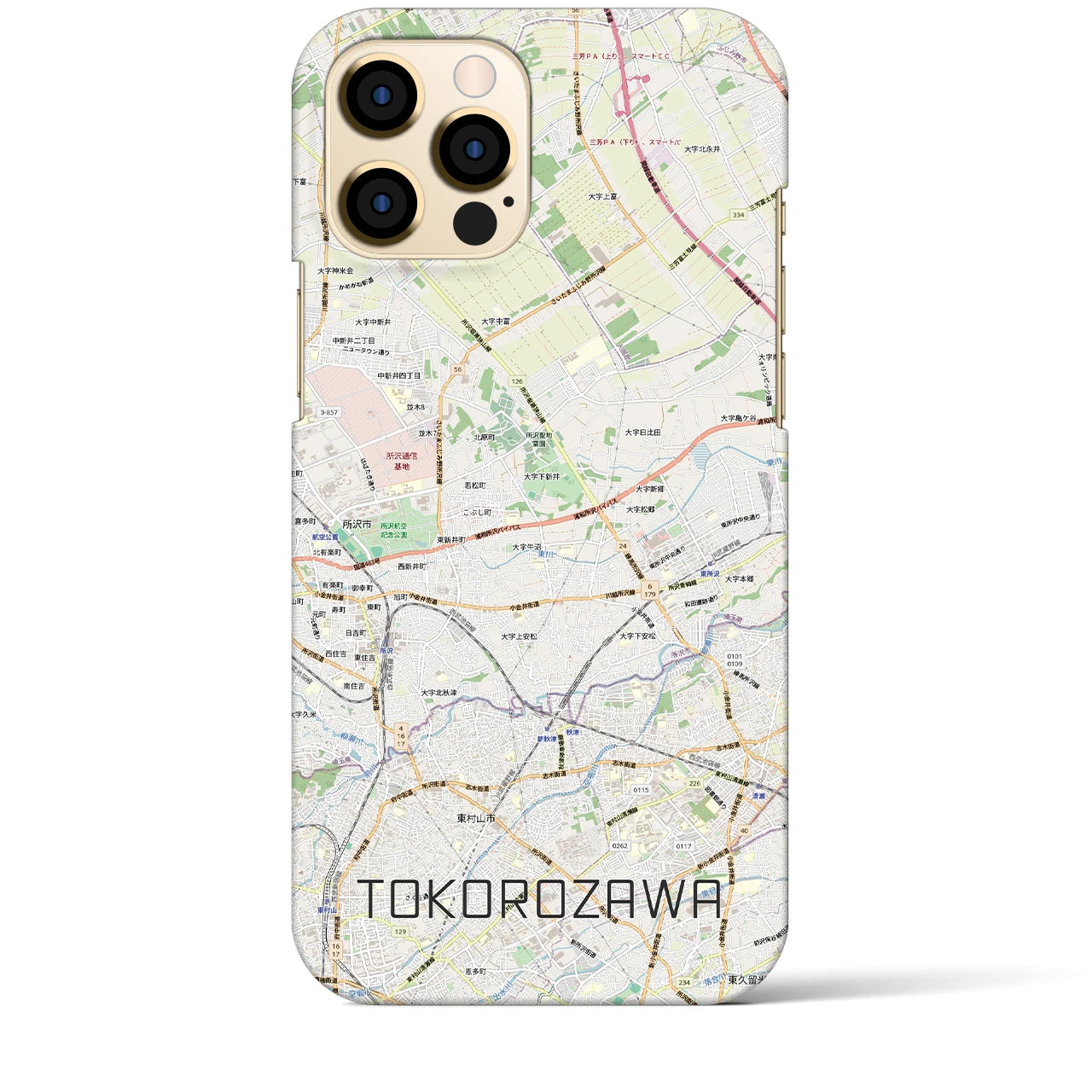 【所沢3（埼玉県）】地図柄iPhoneケース（バックカバータイプ）