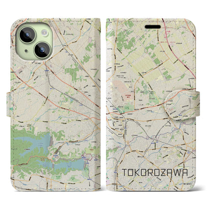 【所沢3（埼玉県）】地図柄iPhoneケース（手帳タイプ）