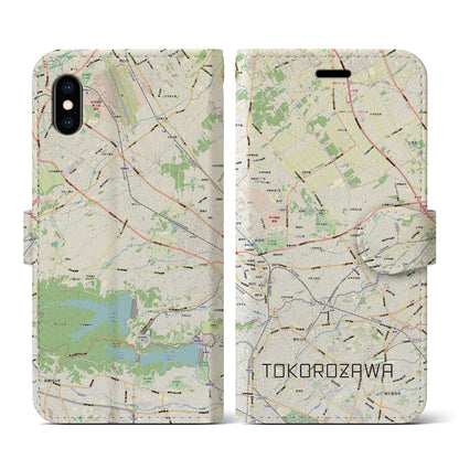 【所沢3（埼玉県）】地図柄iPhoneケース（手帳タイプ）