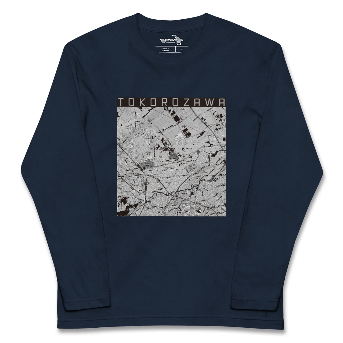 【所沢3（埼玉県）】地図柄ロングスリーブTシャツ