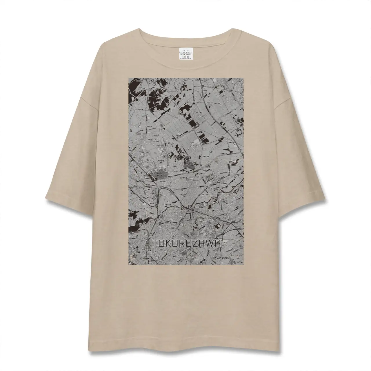 【所沢3（埼玉県）】地図柄ビッグシルエットTシャツ