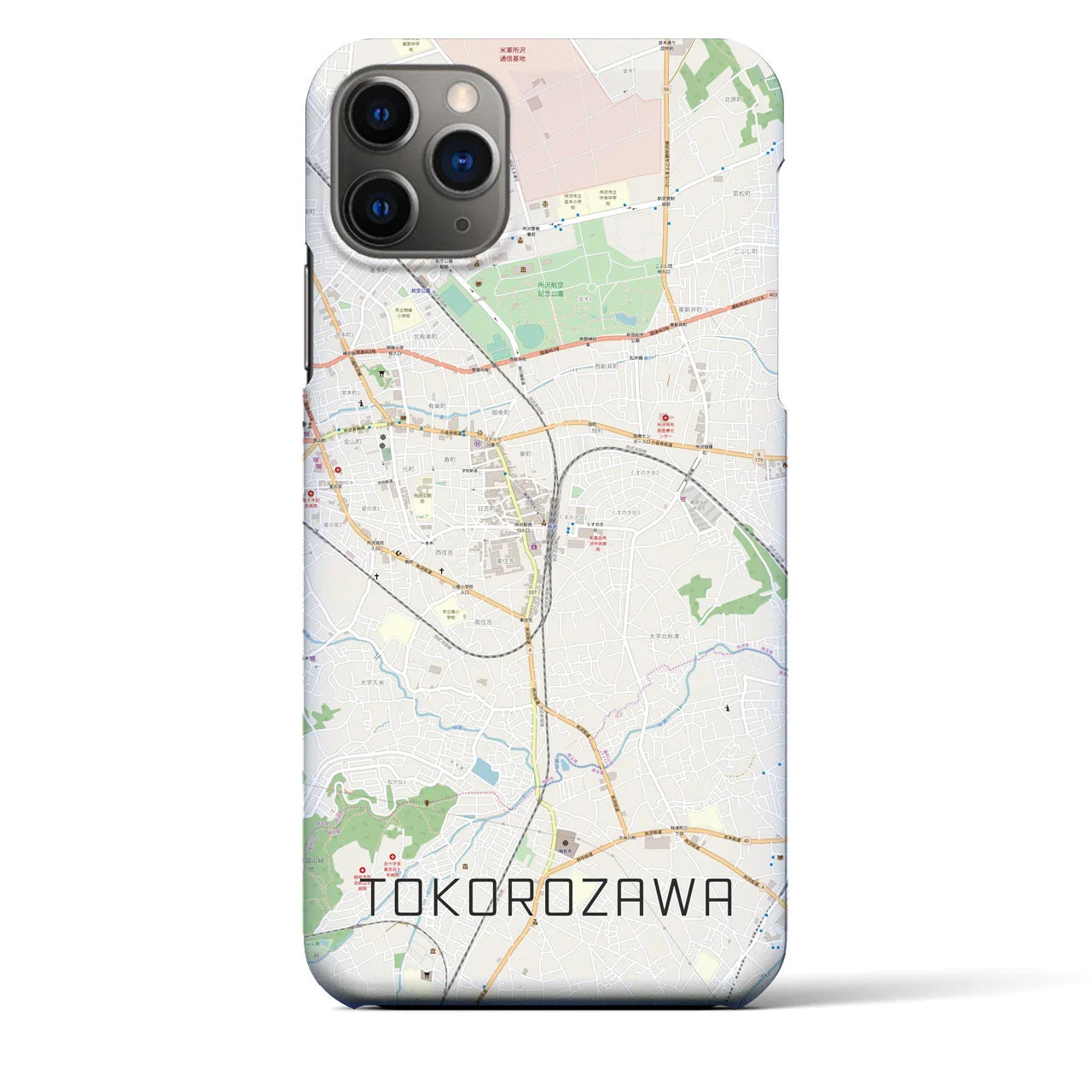 【所沢（埼玉県）】地図柄iPhoneケース（バックカバータイプ）