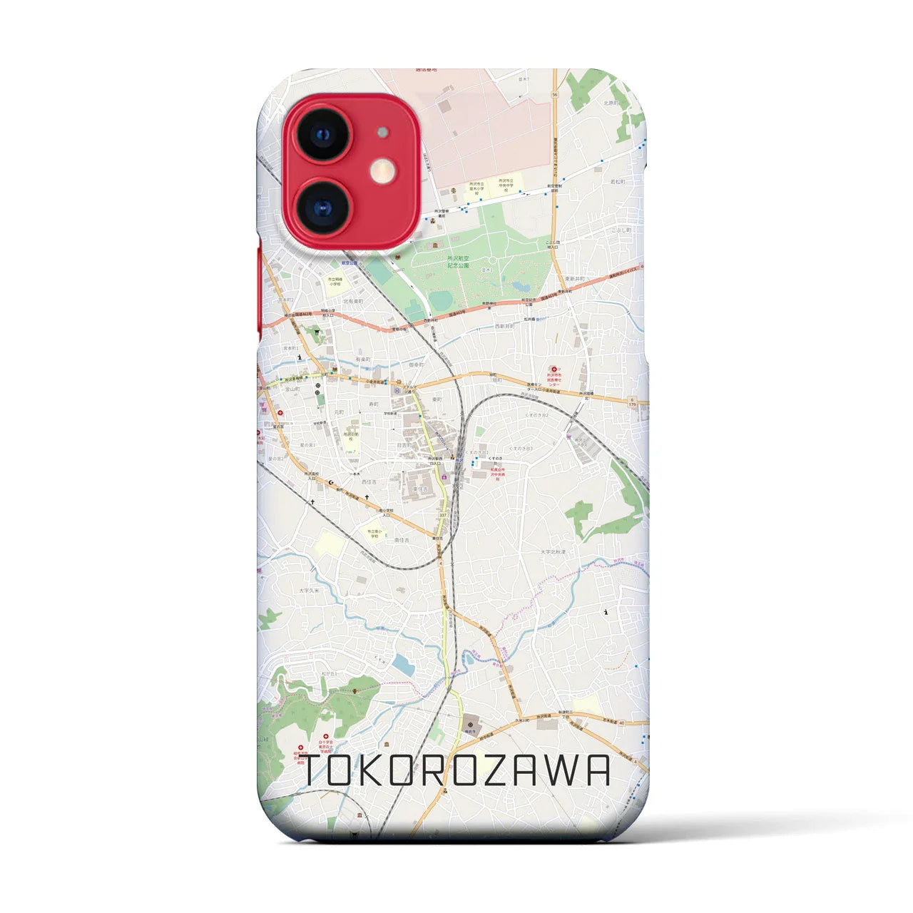 【所沢（埼玉県）】地図柄iPhoneケース（バックカバータイプ）
