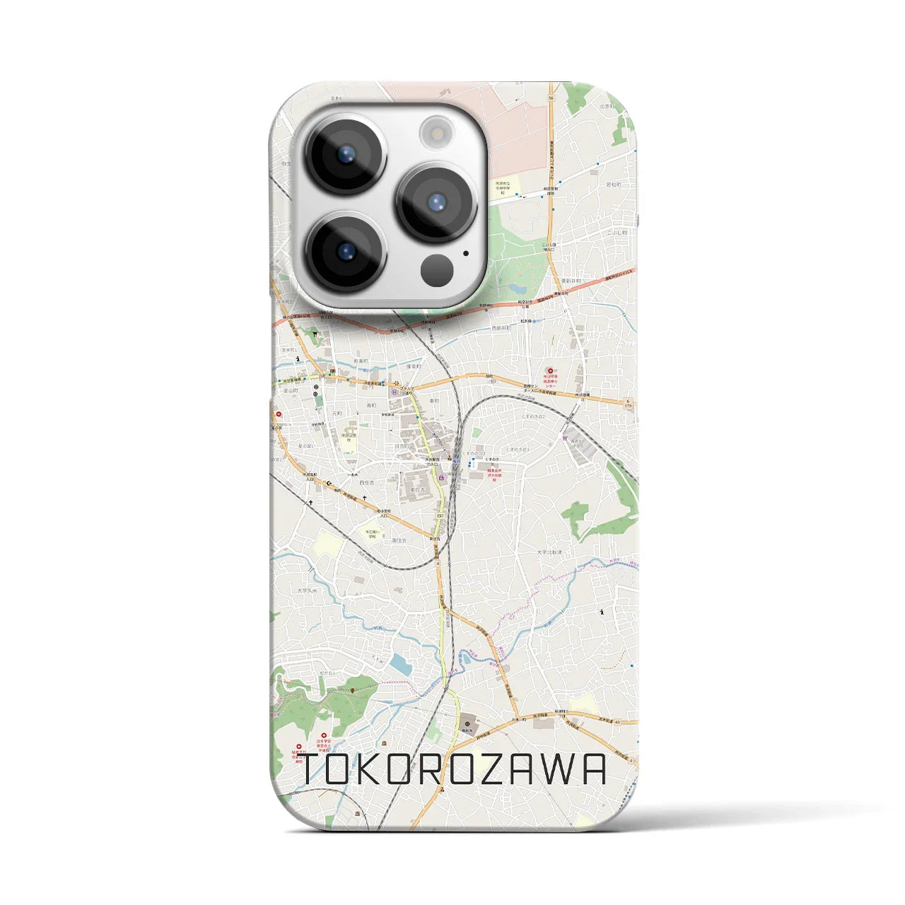 【所沢（埼玉県）】地図柄iPhoneケース（バックカバータイプ）