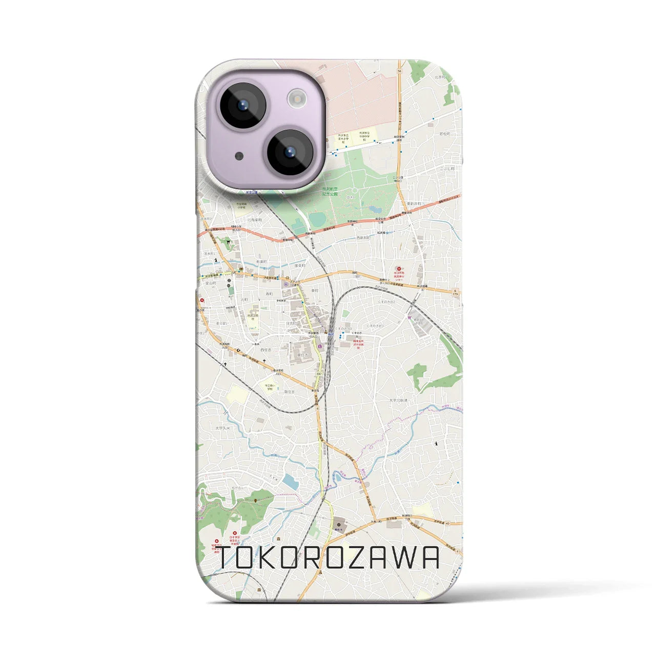 【所沢（埼玉県）】地図柄iPhoneケース（バックカバータイプ）