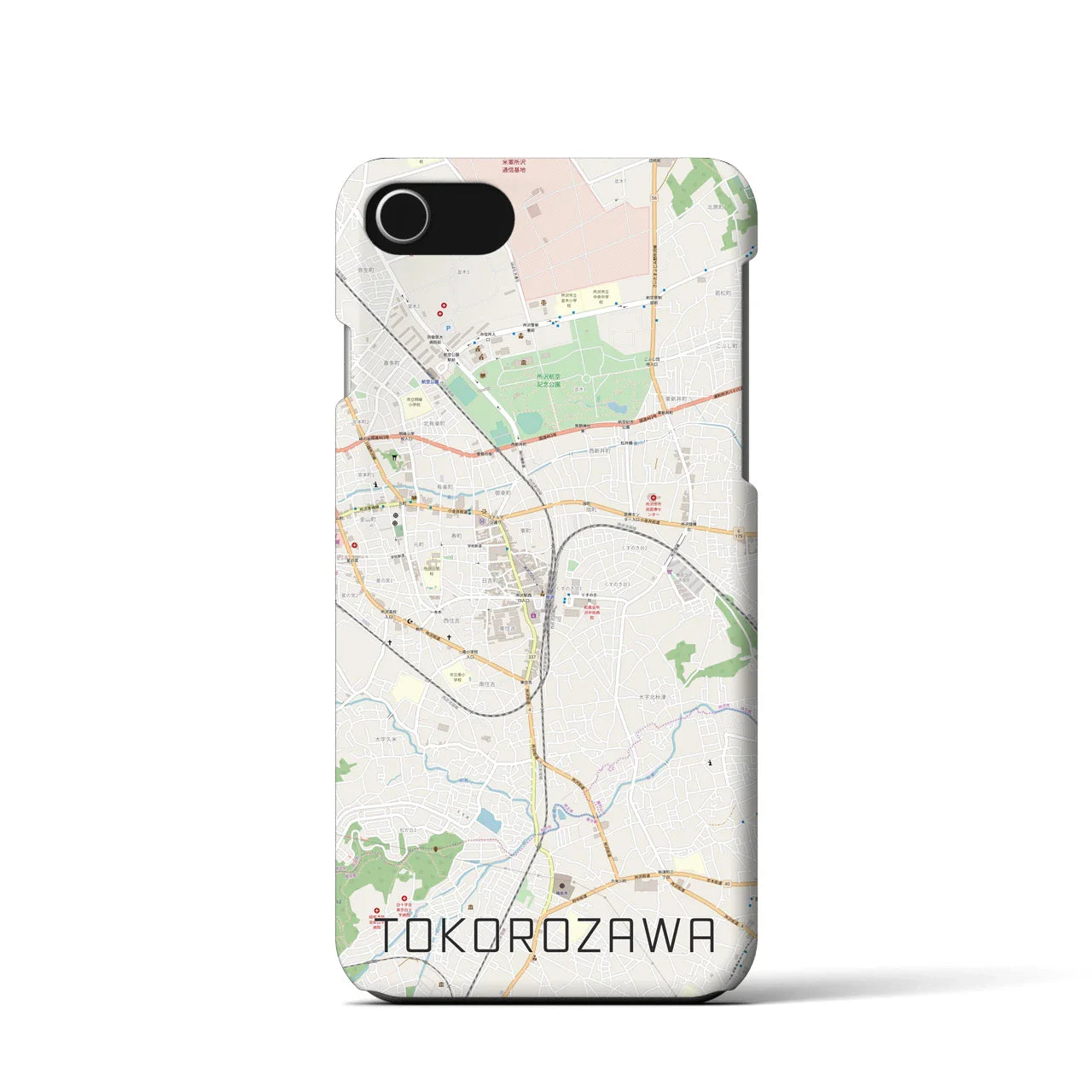 【所沢（埼玉県）】地図柄iPhoneケース（バックカバータイプ）