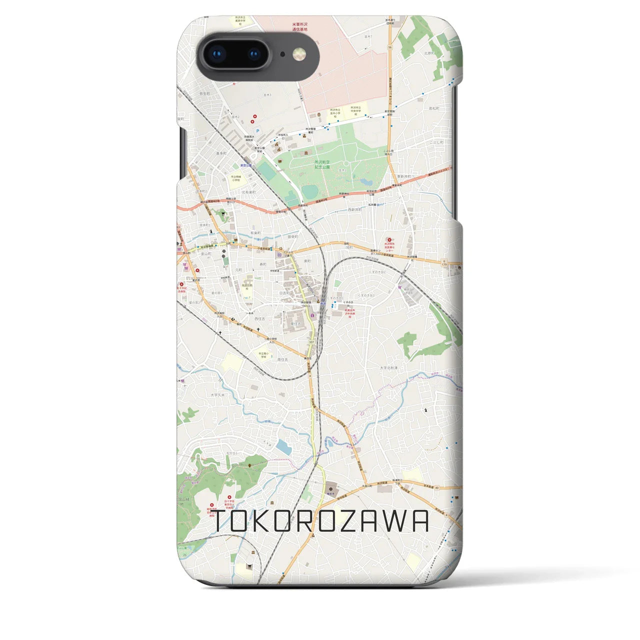 【所沢（埼玉県）】地図柄iPhoneケース（バックカバータイプ）