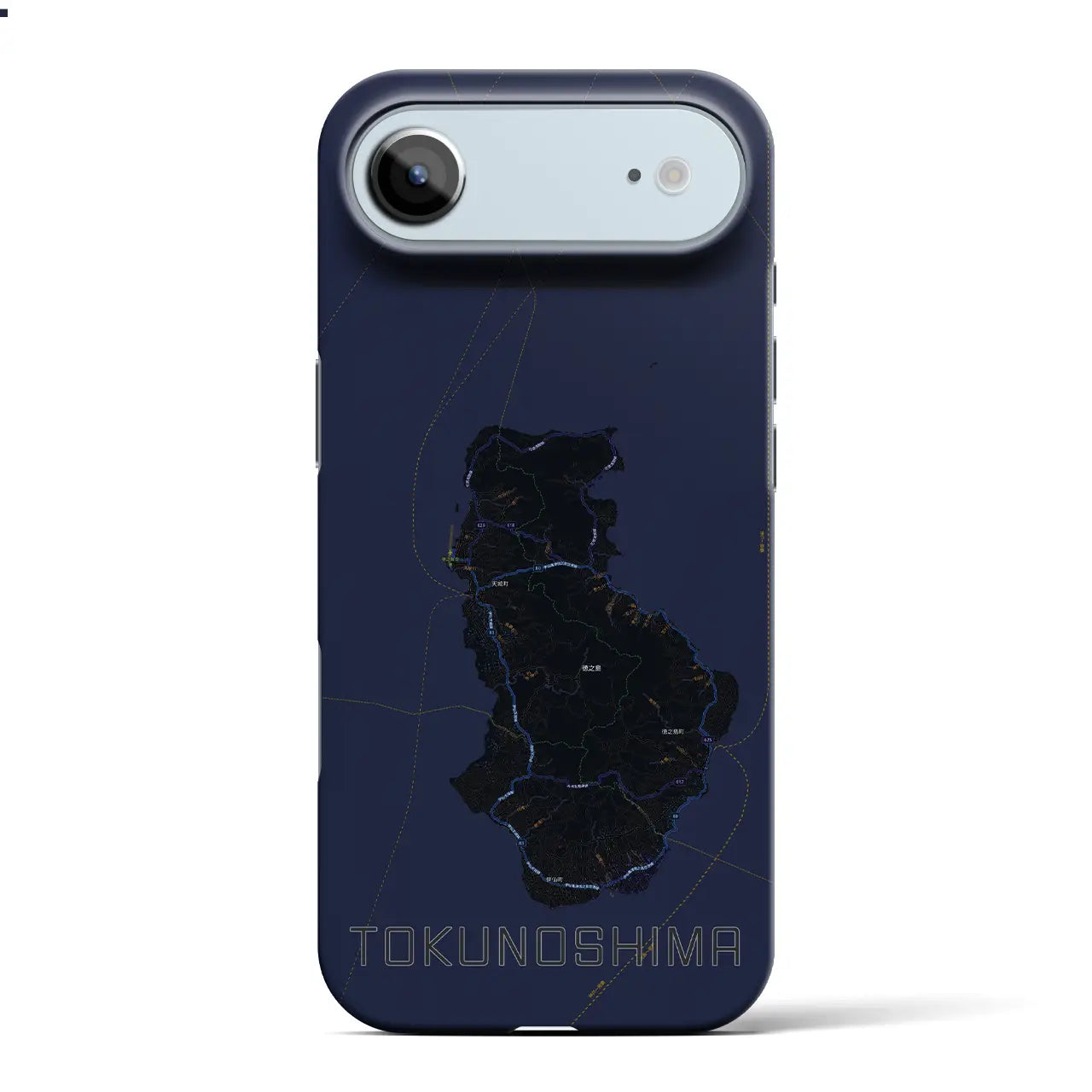 【徳之島（鹿児島県）】地図柄iPhoneケース（バックカバータイプ）