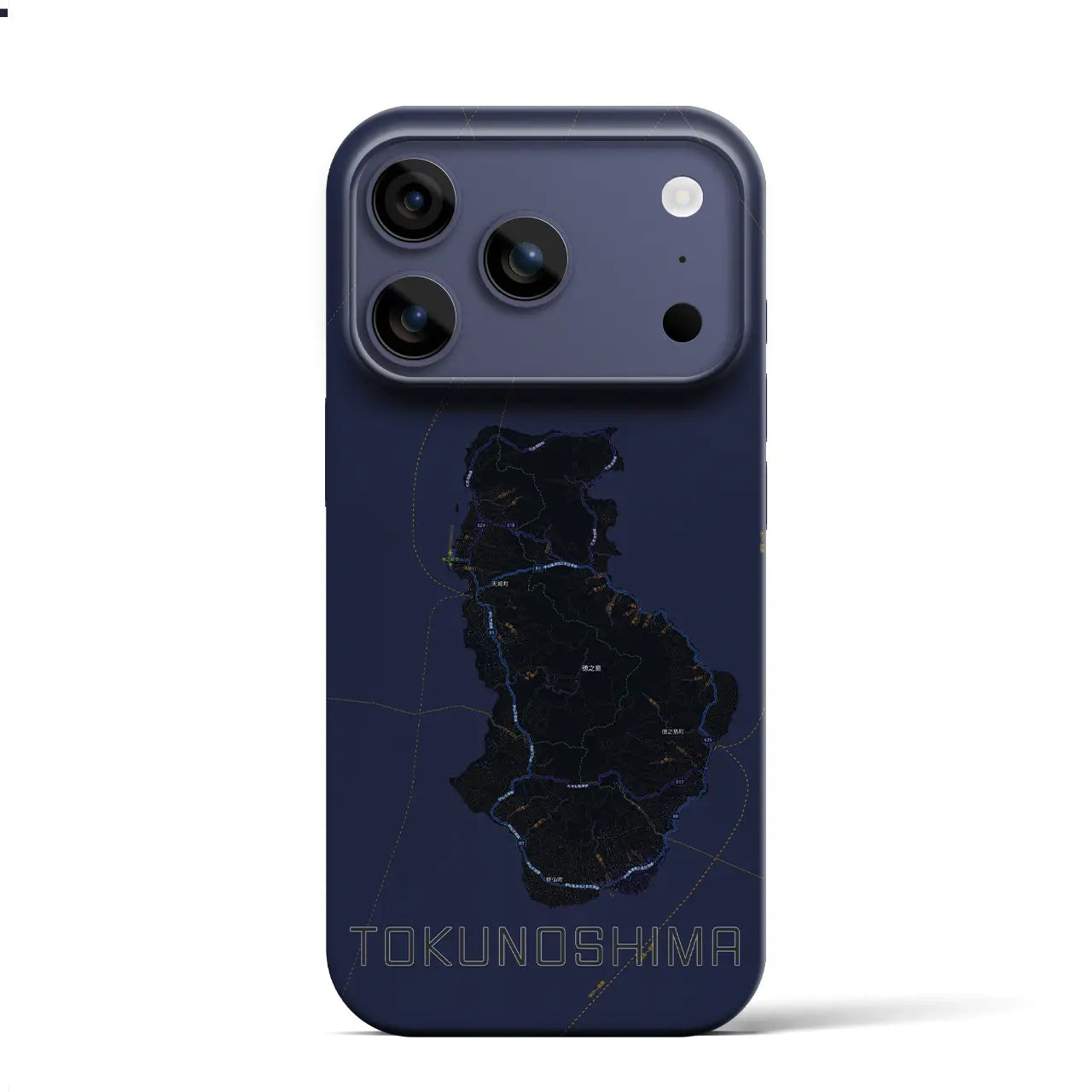 【徳之島（鹿児島県）】地図柄iPhoneケース（バックカバータイプ）