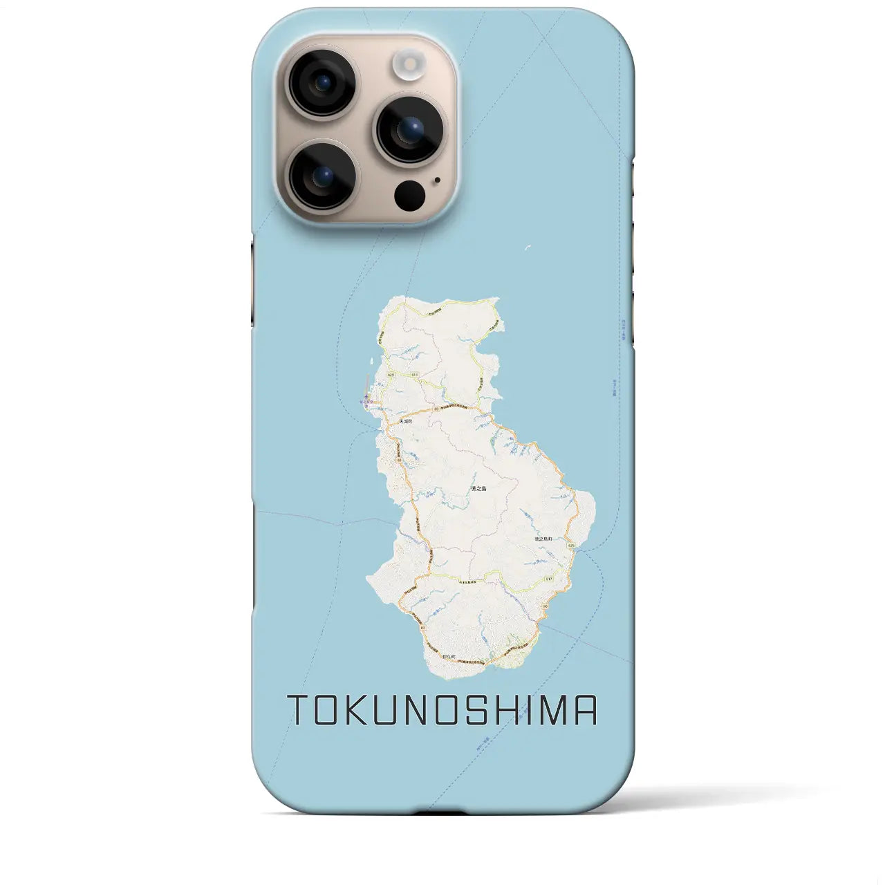 【徳之島（鹿児島県）】地図柄iPhoneケース（バックカバータイプ）